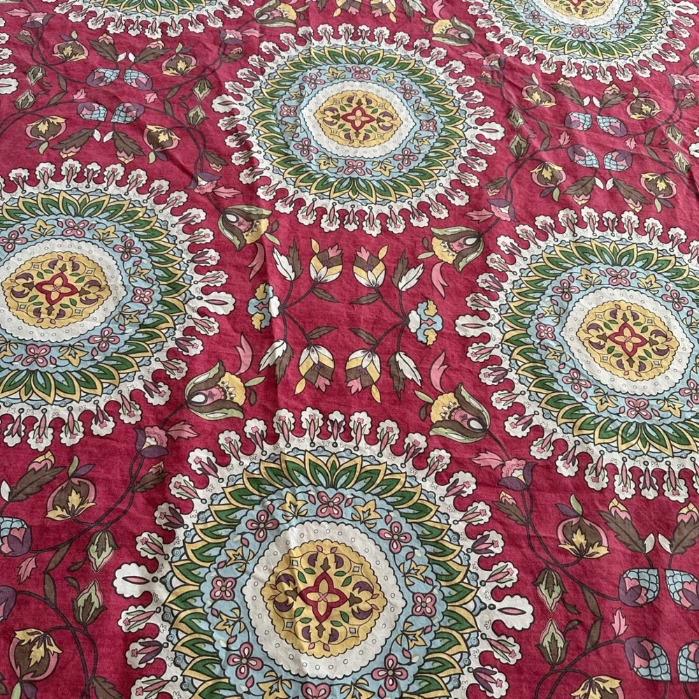 Set of 2 Pottery Barn Duvet Covers Full/Queen 100% Cotton Paisley Medallion